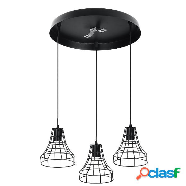 E27 Lampadario in bronzo nero ruggine Lampada a sospensione