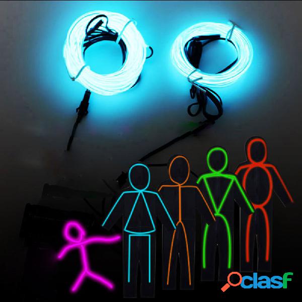 EL Wire Neon Light Tubo flessibile in corda Auto Decorazione