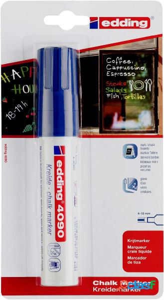 Edding 4090 4-4090-1-1003 Marcatore a gesso Blu 4 mm, 15 mm