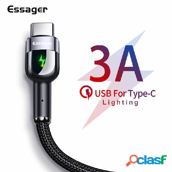 Essager LED Cavo USB Type C 3A Cavo dati di ricarica rapida