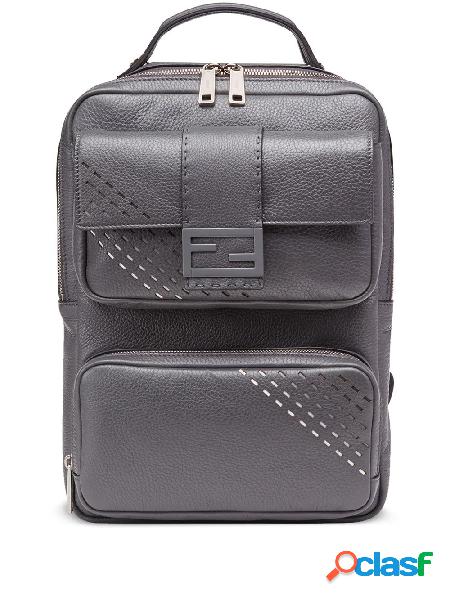 FENDI ZAINO UOMO 7VZ047A9ZFF10VX PELLE GRIGIO