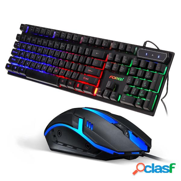 FOREV Set tastiera e mouse 104 tasti Tastiera da gioco