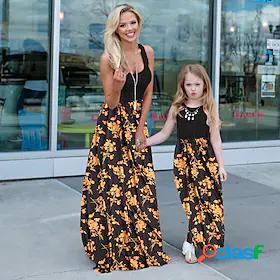 Family Look Dresses T shirt Tops Causal Floral Striped