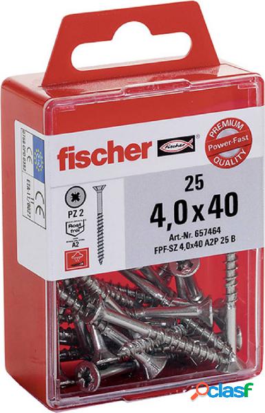 Fischer 657462 Vite da legno 4 mm 30 mm A croce Pozidriv