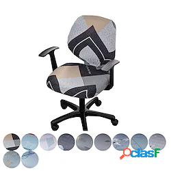 Fodera per sedia da ufficio elastica stampata geometrica