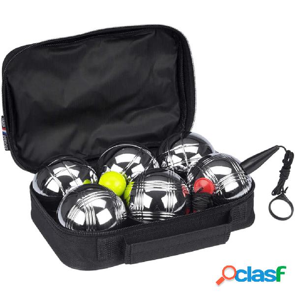 Get & Go Set da Pétanque VI 6 Bocce Argento 52JV-CHR-Uni