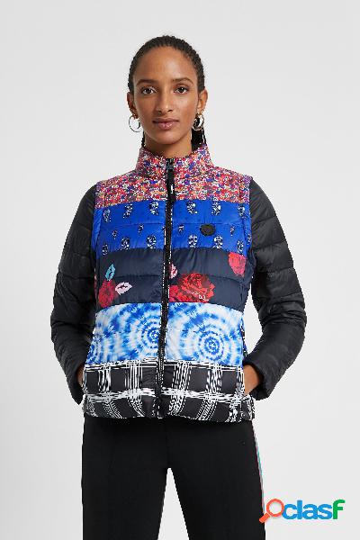 Giacca eco imbottita patch stampe