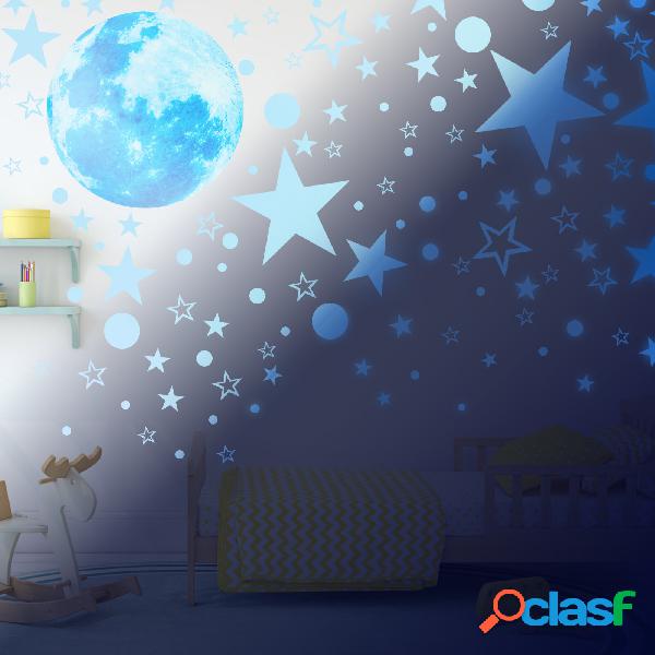 Glowing Stars Dark Luminous Sky Nastro adesivo da parete in