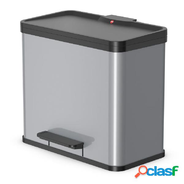 Hailo Pattumiera a Pedale Oko Trio Plus L 3x9 L Argento