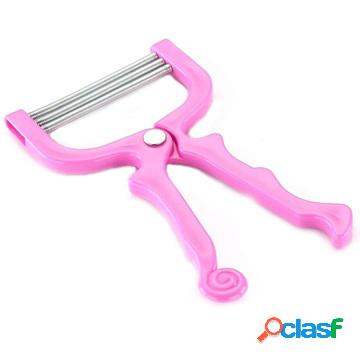 Handheld Facial Hair Removal Stainless Steel Roller - Pink