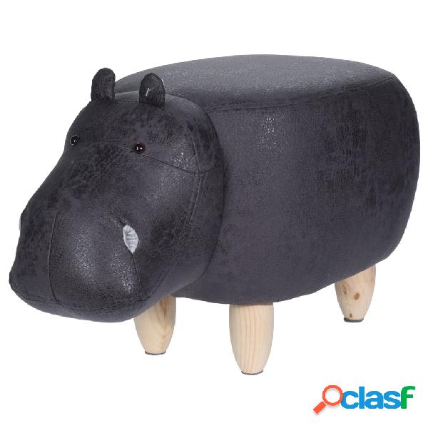 Home&Styling Sgabello 64x35 cm a Forma di Ippopotamo