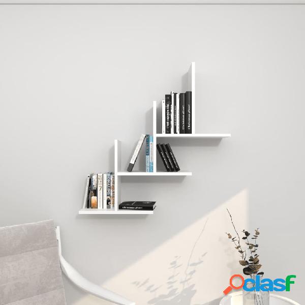 Homemania Set Mensole a Muro Eclipse 80x20x81,8 cm Bianco