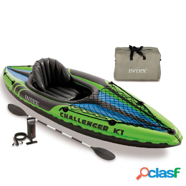 INTEX Kayak Gonfiabile Challenger K1 274x76x33 cm 68305NP