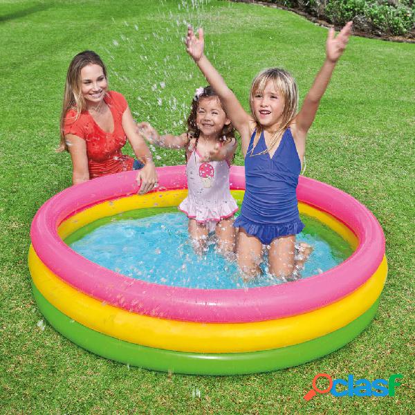 INTEX Piscina Gonfiabile Sunset con 3 Anelli 147x33 cm