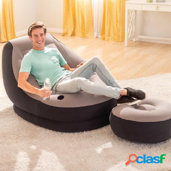 INTEX Poltrona Gonfiabile con Pouf Ultra Lounge Relax