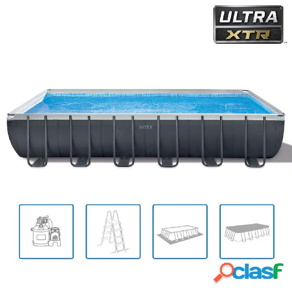 INTEX Set Piscina Ultra XTR Frame Rettangolare 732x366x132