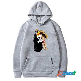 Inspired by One Piece Monkey D. Luffy 100% Polyester Hoodie