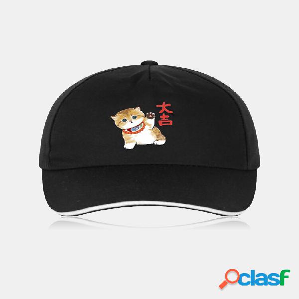 JASSY Unisex Cotton Polyester Fashion Cat Print Outdoor