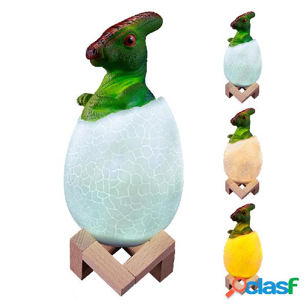KL-02 Decorativo 3D Vice Dinosauro Uovo Smart Night Light