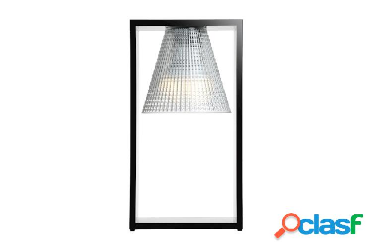 Kartell Lampada da tavolo Light Air nera e cristallo argento