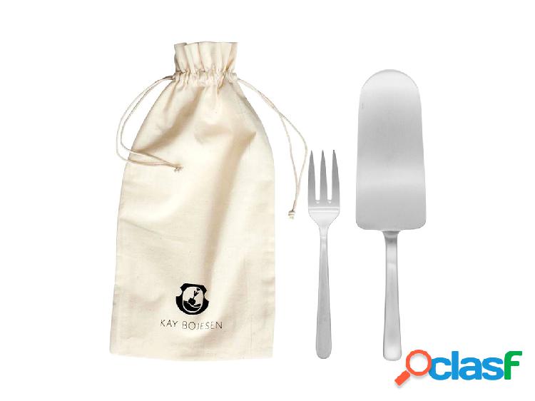 Kay Bojesen Set Torta - Acciaio Opaco