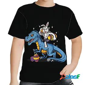 Kids Boys T shirt Easter Short Sleeve 3D Print Rabbit