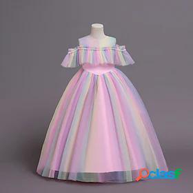 Kids Little Girls' Dress Patchwork colour Special Occasion