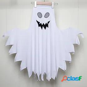 Kids Unisex Cloak Cape Ghost White Cotton Children Tops
