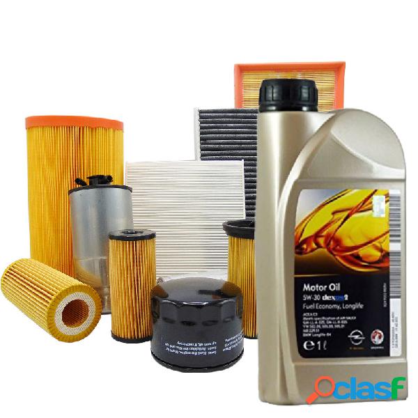 Kit Tagliando Misto + Olio Gm 5w30 Opel Corsa 1.3 Cdti