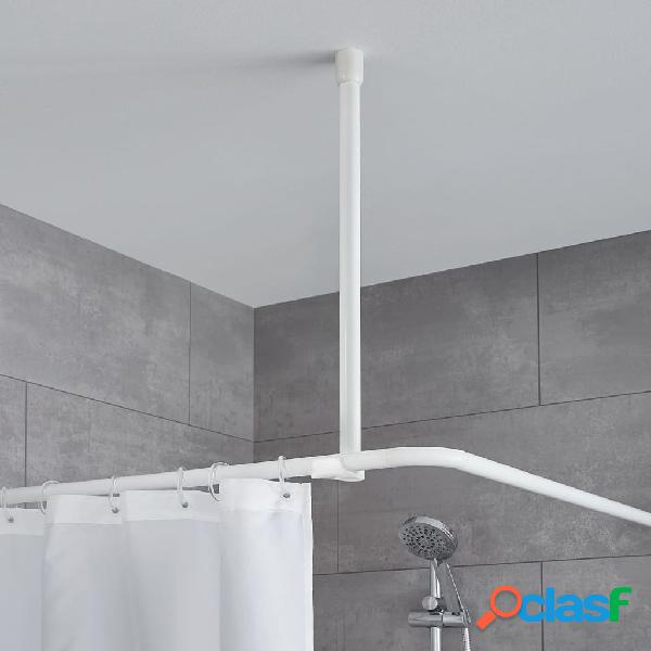 Kleine Wolke Supporto per Asta Tenda da Doccia 60 cm Bianco