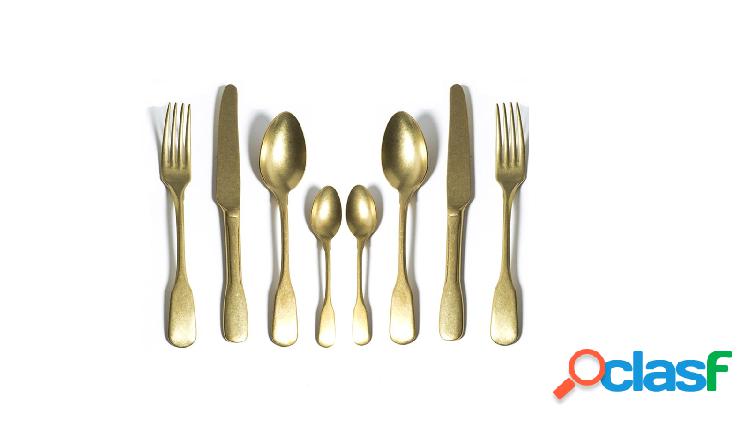 KnIndustrie Bricklane Gold Cutlery - Servizio di Posate
