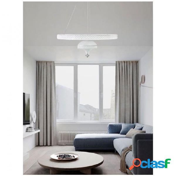 LAMPADARIO A SOSPENSIONE LED 50 W BIANCO ANELLO SOSPESO