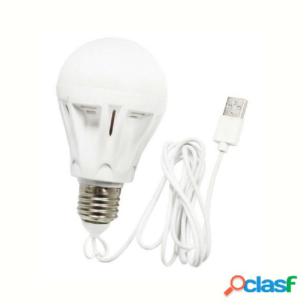 LAMPADINA LAMPADA LED USB 3W 5W 7W 5V LUCE BIANCA PORTATILE
