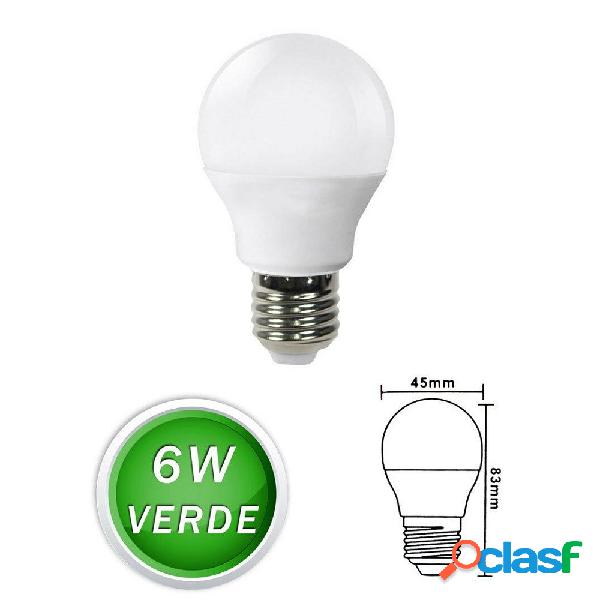 LAMPADINE LED SFERA 6 W E27 LUCE COLORATA VERDE BLU ROSSA