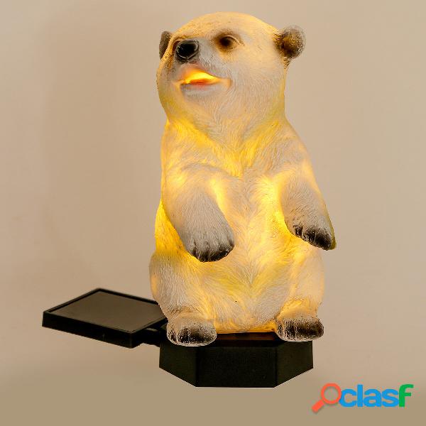 LED solare Orso Prato Luce Impermeabile Giardino Esterno