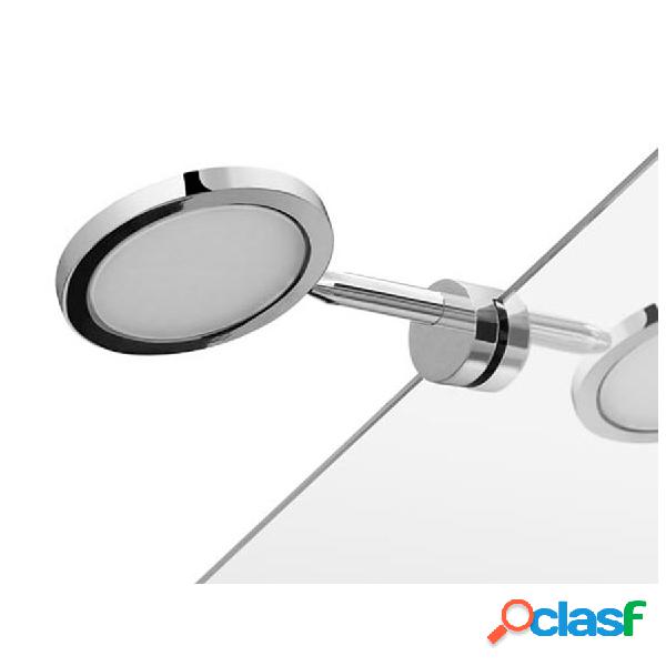 Lampada a led tonda cromata con attacco universale per