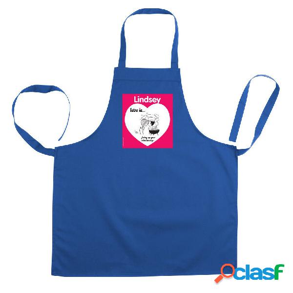 L&apos;amore è.. Grembiule da cucina personalizzato - Blu