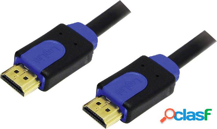 LogiLink HDMI Cavo Spina HDMI-A, Spina HDMI-A 3.00 m Nero