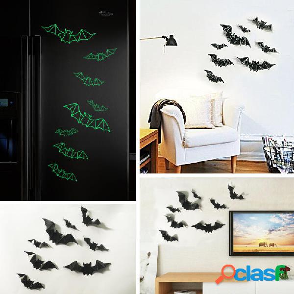 Luminoso tridimensionale in plastica Bat Halloween Wall