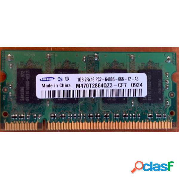MEMORIA RAM SODIMM 1GB DDR2 SAMSUNG PC2-6400S-666-12-A3