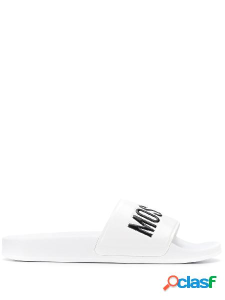 MOSCHINO SANDALI UOMO MB28022G1BG10100 POLIURETANO BIANCO