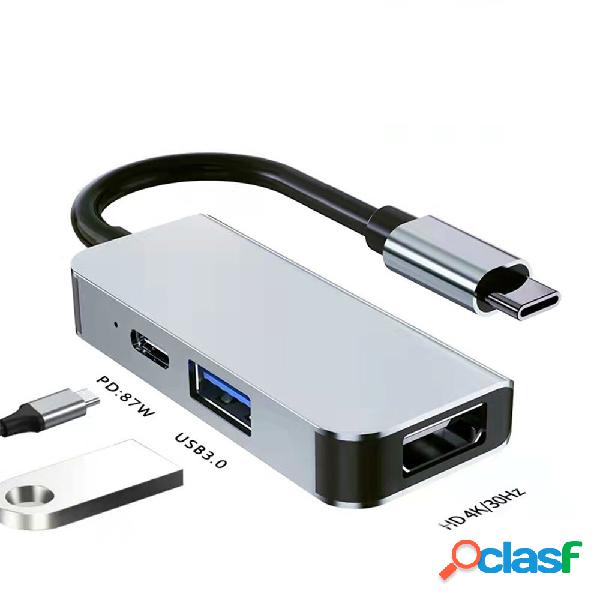 Mechzone 3 in 1 Tipo-C Docking Station USB-C Hub Adapter con