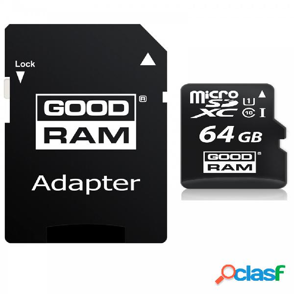 Memoria Micro SD 64GB Goodram Ultra UHS-I Classe 10 Con