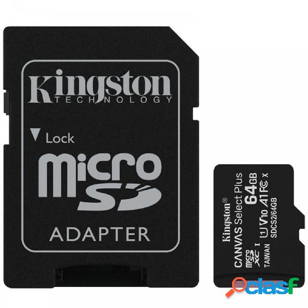 Memoria Micro SD 64GB Kingston Canvas Select Plus Ultra