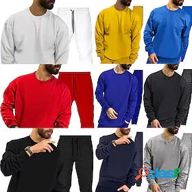 Men's 2 Piece Quarter Zip Casual Athleisure Tracksuit