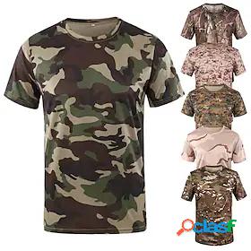Mens Camo Solid Colored Hunting T-shirt Tee shirt Camouflage