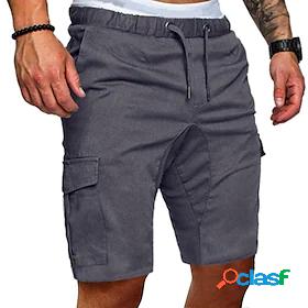 Men's Casual Shorts Elastic Waistband Drawstring with Side