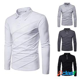 Men's Golf Shirt Plain Collar Casual Daily Short Sleeve