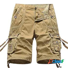 Mens Hiking Cargo Shorts 6 Pockets Military Summer Outdoor