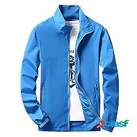 Mens Hiking Softshell Jacket Hiking Windbreaker Summer